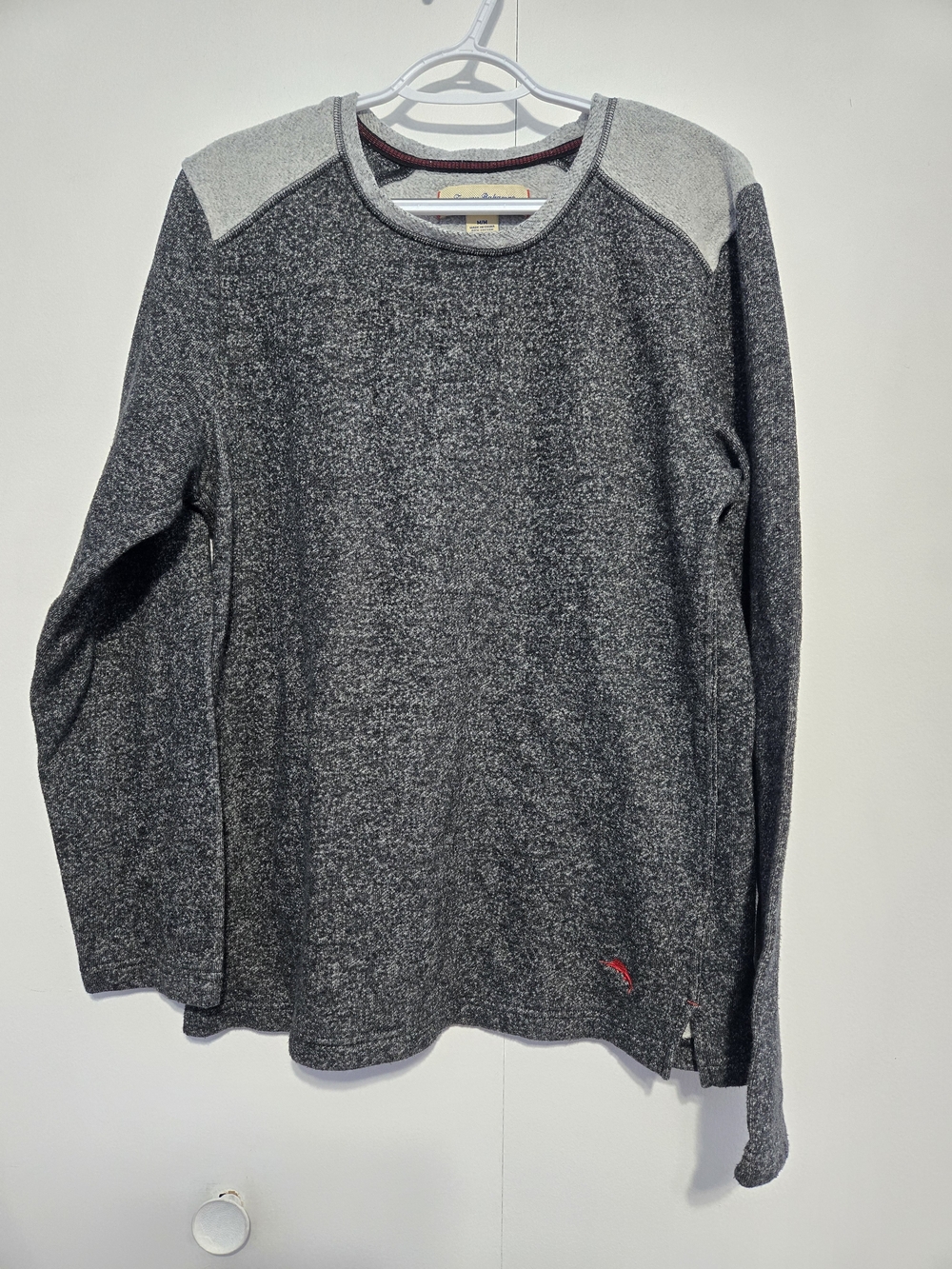 Tommy Bahama Gray Marled Sweatshirt Women's Medium Cozy Pullover Top
